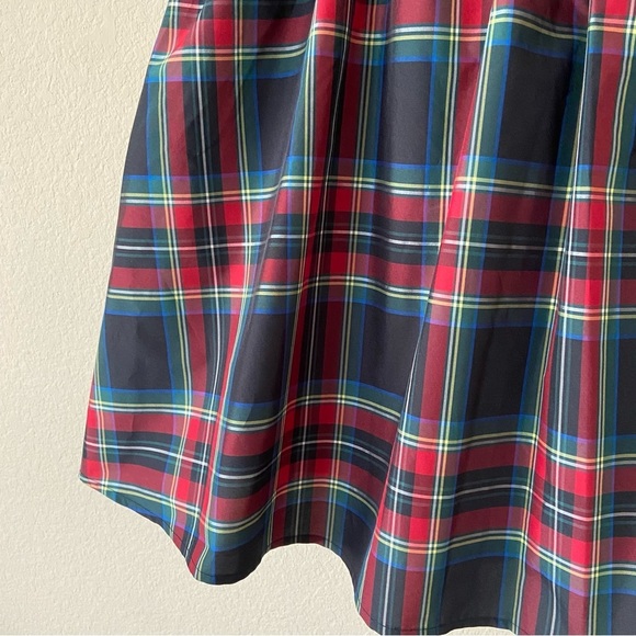 VINEYARD VINES | Jolly Plaid Taffeta Skirt with Tie Sash Belt NWT Size 10 - Picture 5 of 14